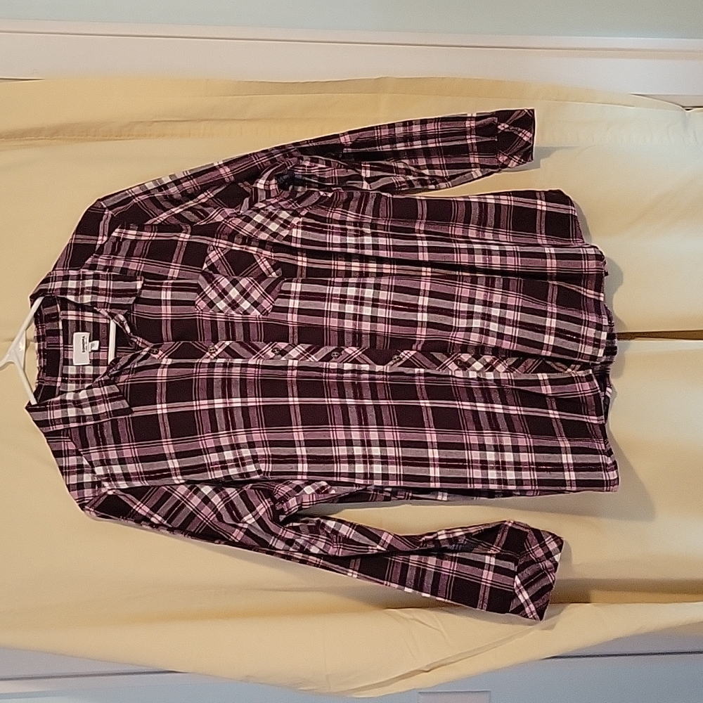 Purple/Pink/White Flannel with Rose Shimmer Threads